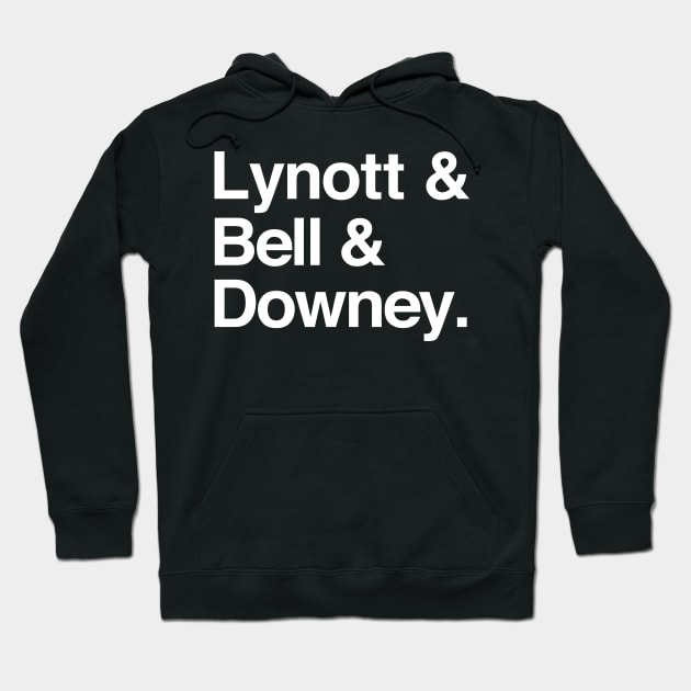 Thin Lizzy / Original Line-Up Names List Hoodie by feck!